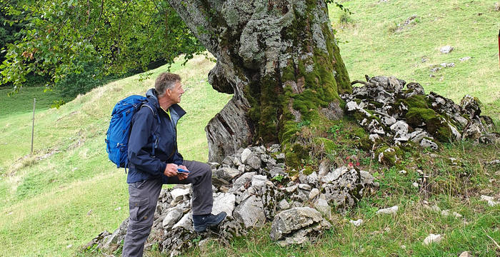 Max Jäggi mit Baum
